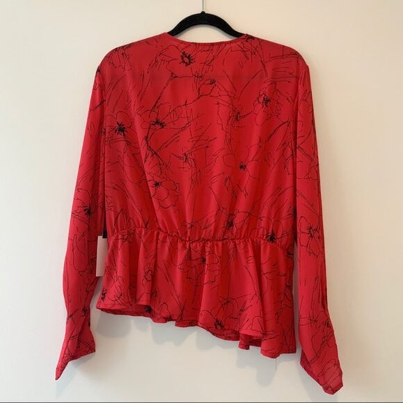 ASTR the Label V-Neck Asymmetrical Peplum Blouse - Picture 4 of 13